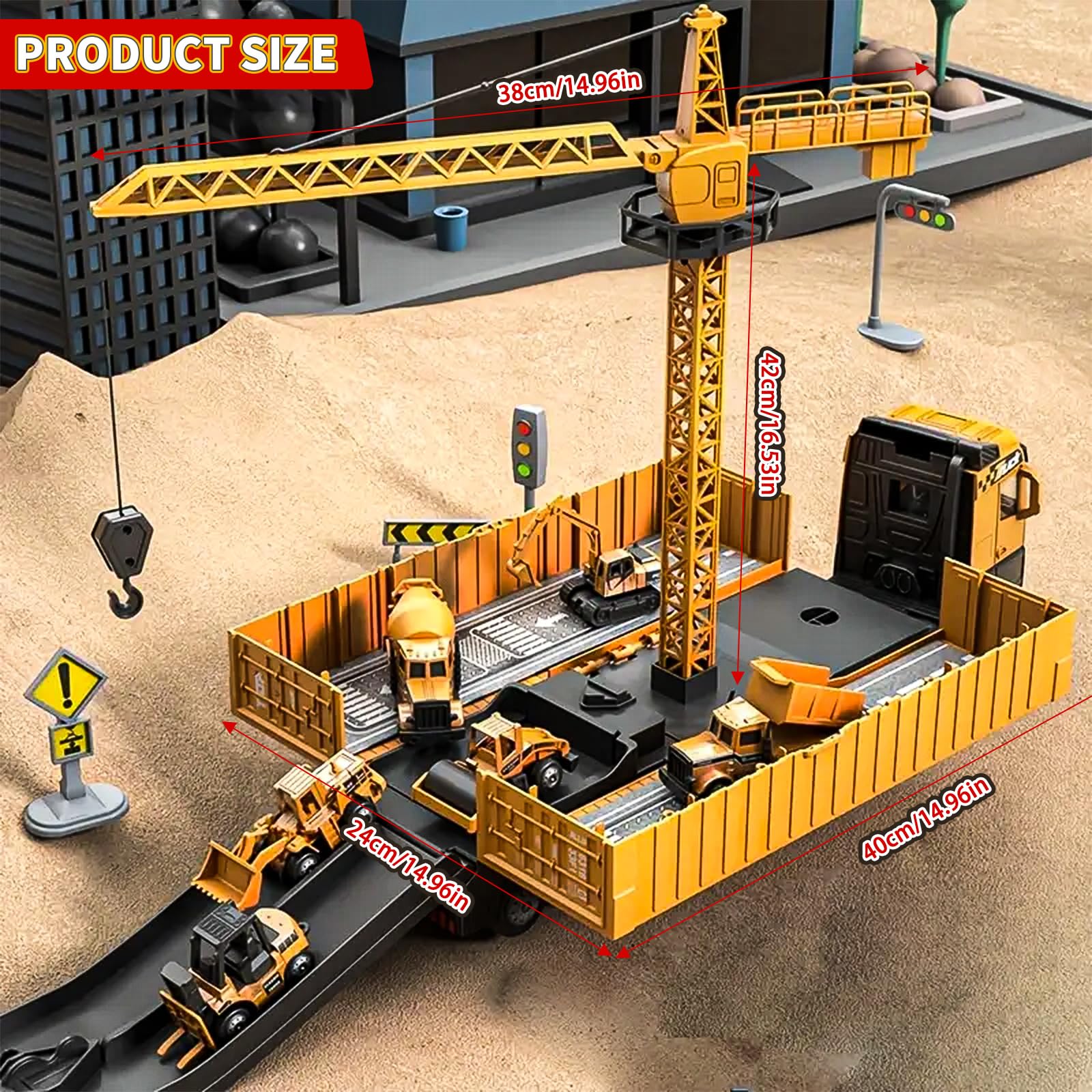 Model Kit Excavator - Alloy Construction Vehicles Toy Set for