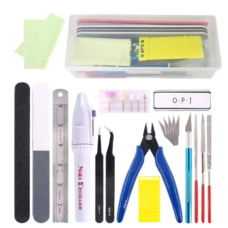 ‌24/9-Piece Miniature Tool Kit - Model Kit Tweezers recension och pris