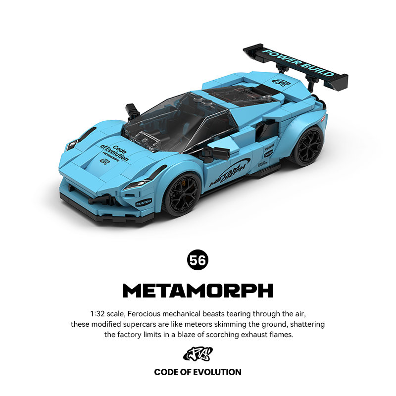 Blue Supercar Building Kit wit - Model Kit Display Case recension och pris