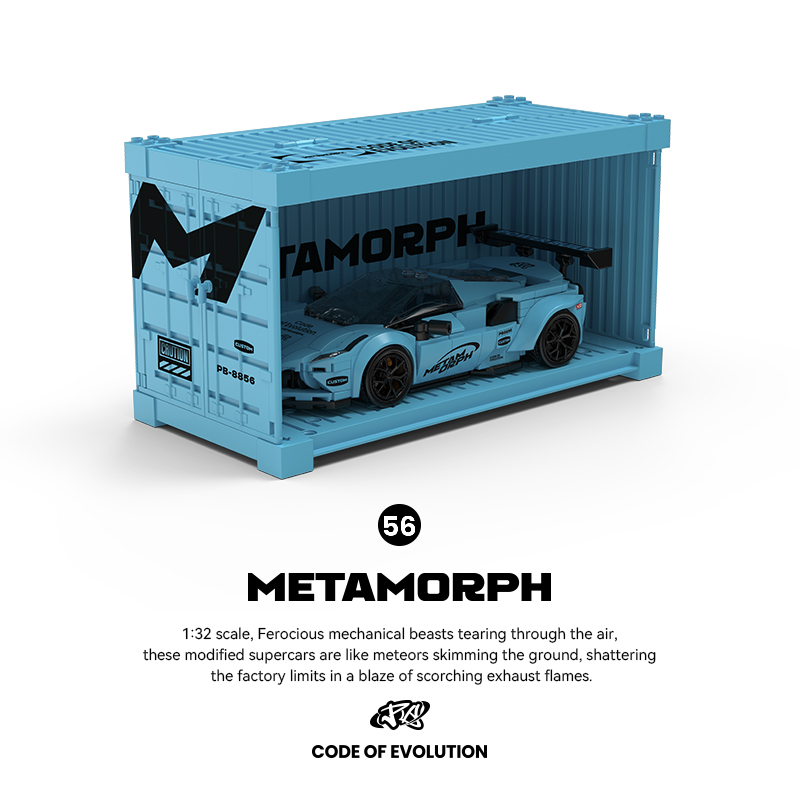 Blue Supercar Building Kit wit - Model Kit Display Case recension och pris