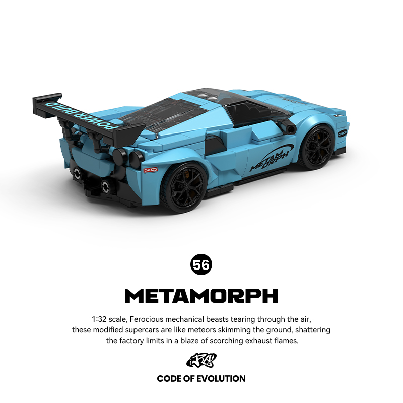 Blue Supercar Building Kit wit - Model Kit Display Case recension och pris