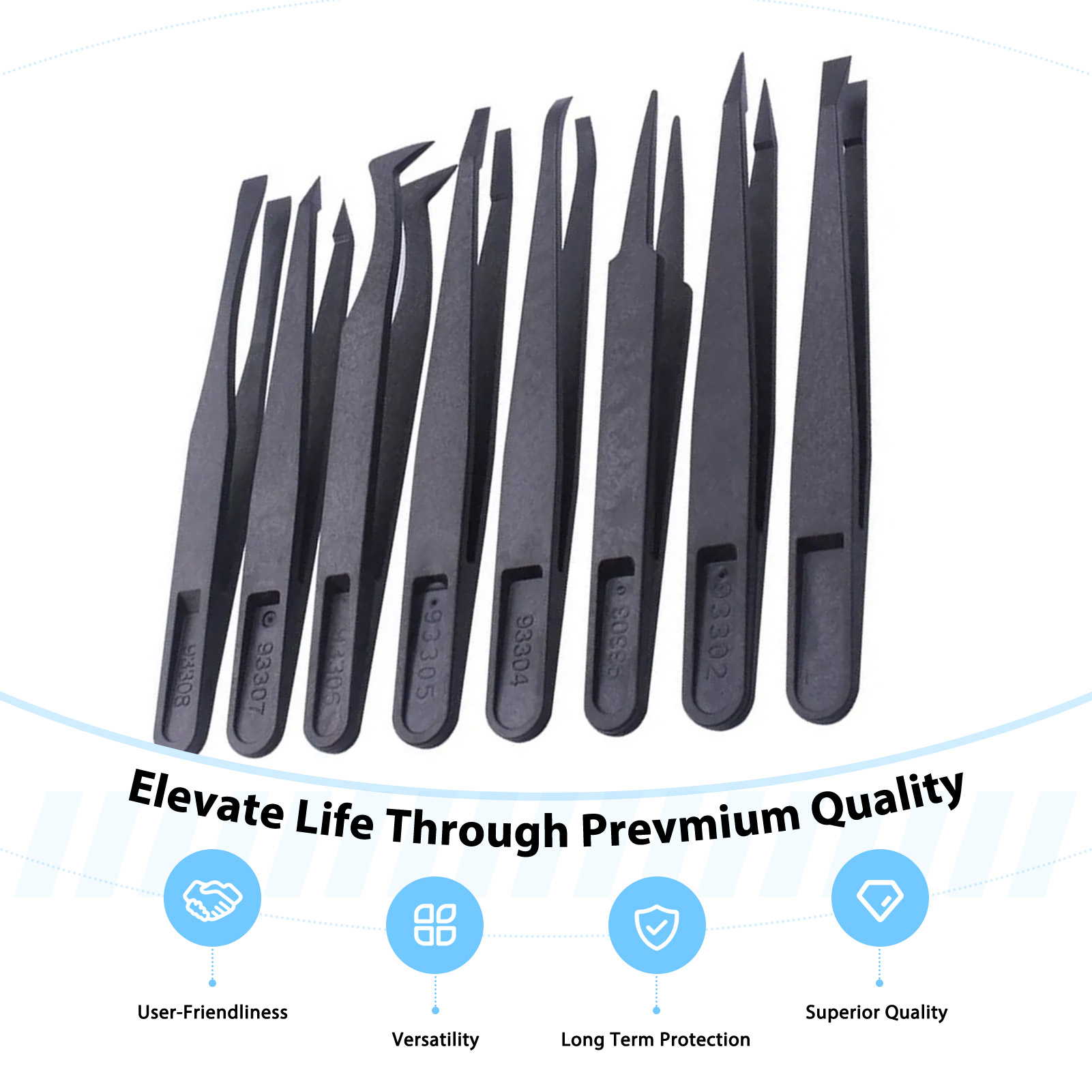 8pcs Carbon Fiber Tweezers Set - Model Kit Tweezers recension och pris