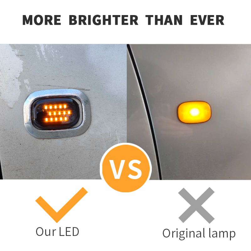2pcs Dynamic Led Side Marker F - Panel Line Marker recension och pris