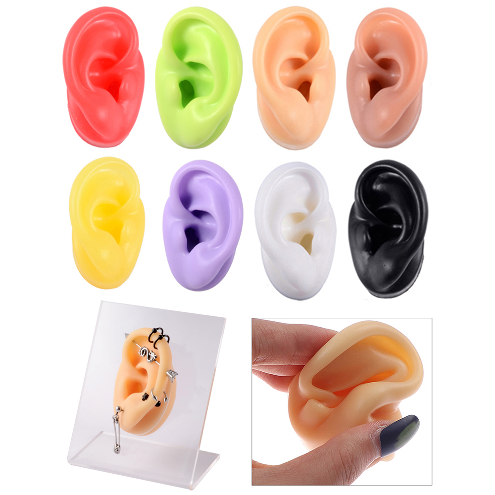1Pc Soft Silicone Ear Model Ta - Model Kit Display Case recension och pris
