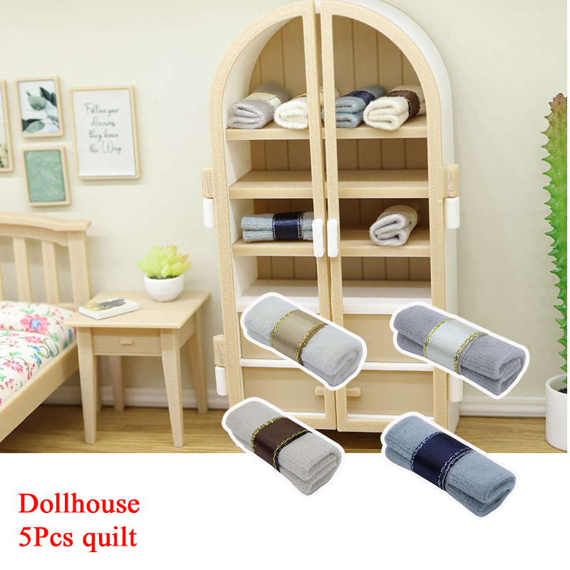5Pcs 1/12 Dollhouse Mini Quilt - Model Kit Simulator recension och pris