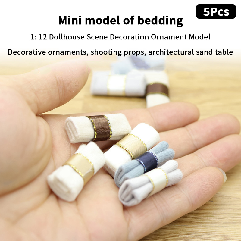 5Pcs 1/12 Dollhouse Mini Quilt - Model Kit Simulator recension och pris